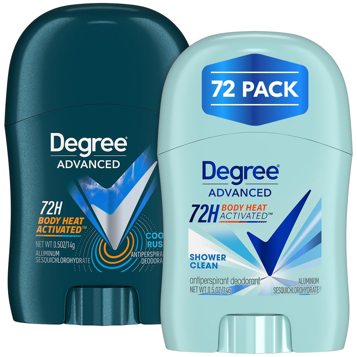 Degree Cool Rush desodorante mini para viaje, protección fresca mientras viajas.