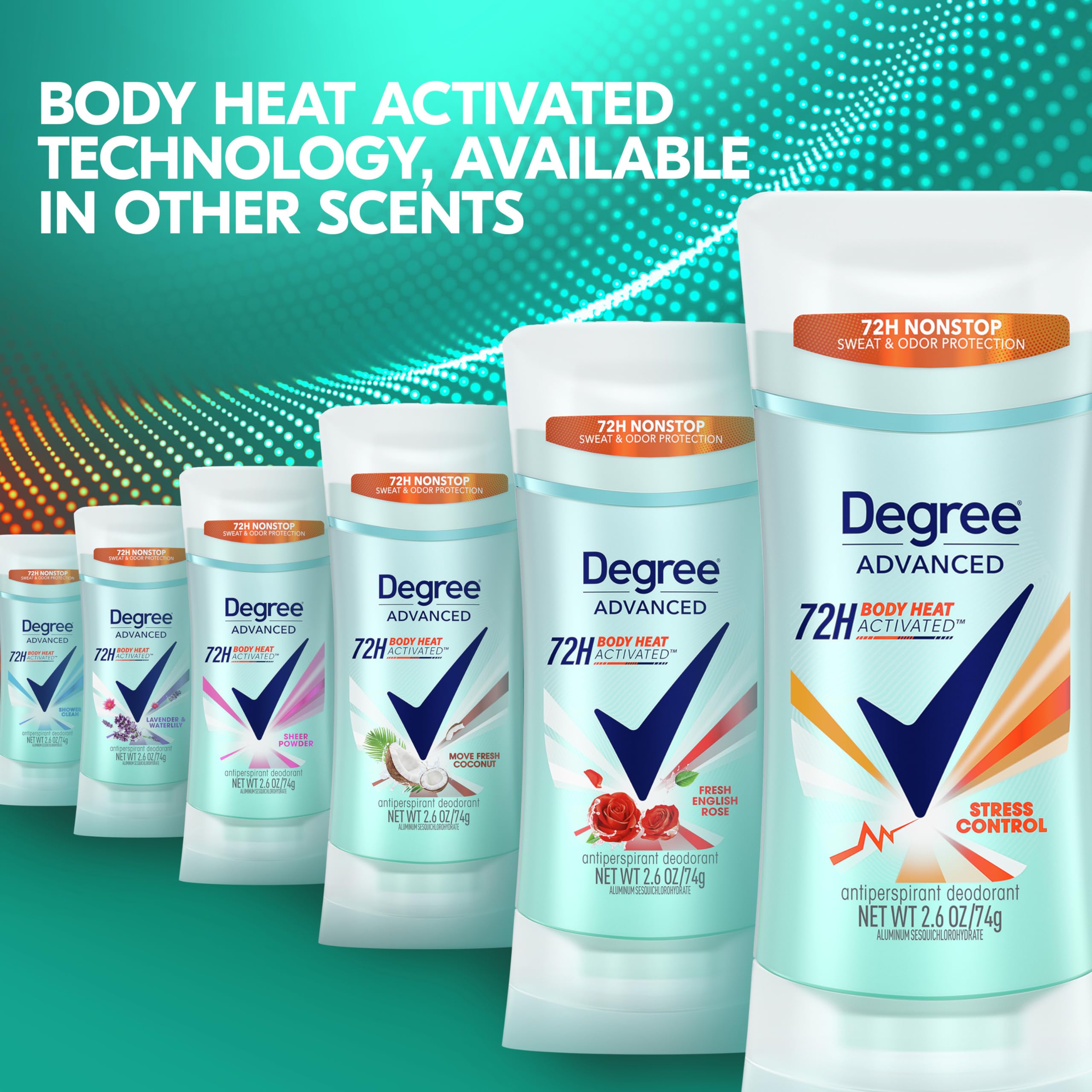 Uso diario de Degree Stress Control para mujer activa