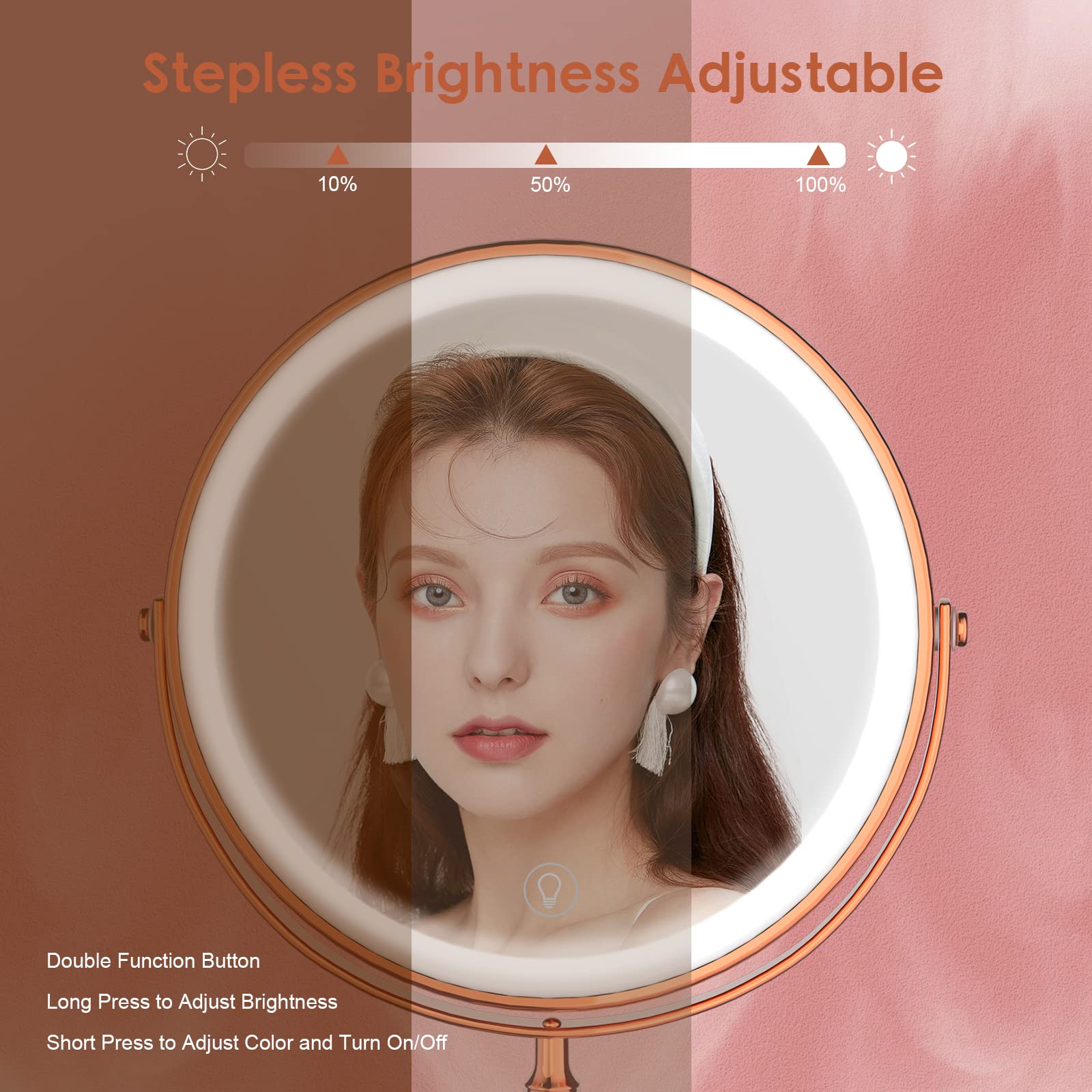 DEIOVWXS iluminación en tres temperaturas facilita probar looks en distintas condiciones