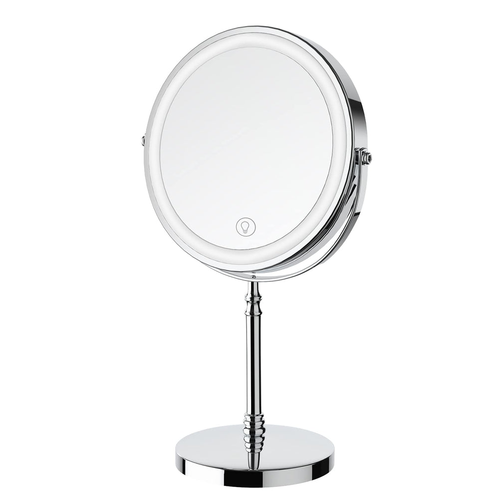DEIOVWXS Espejo iluminado para maquillaje con visión frontal para precisión.