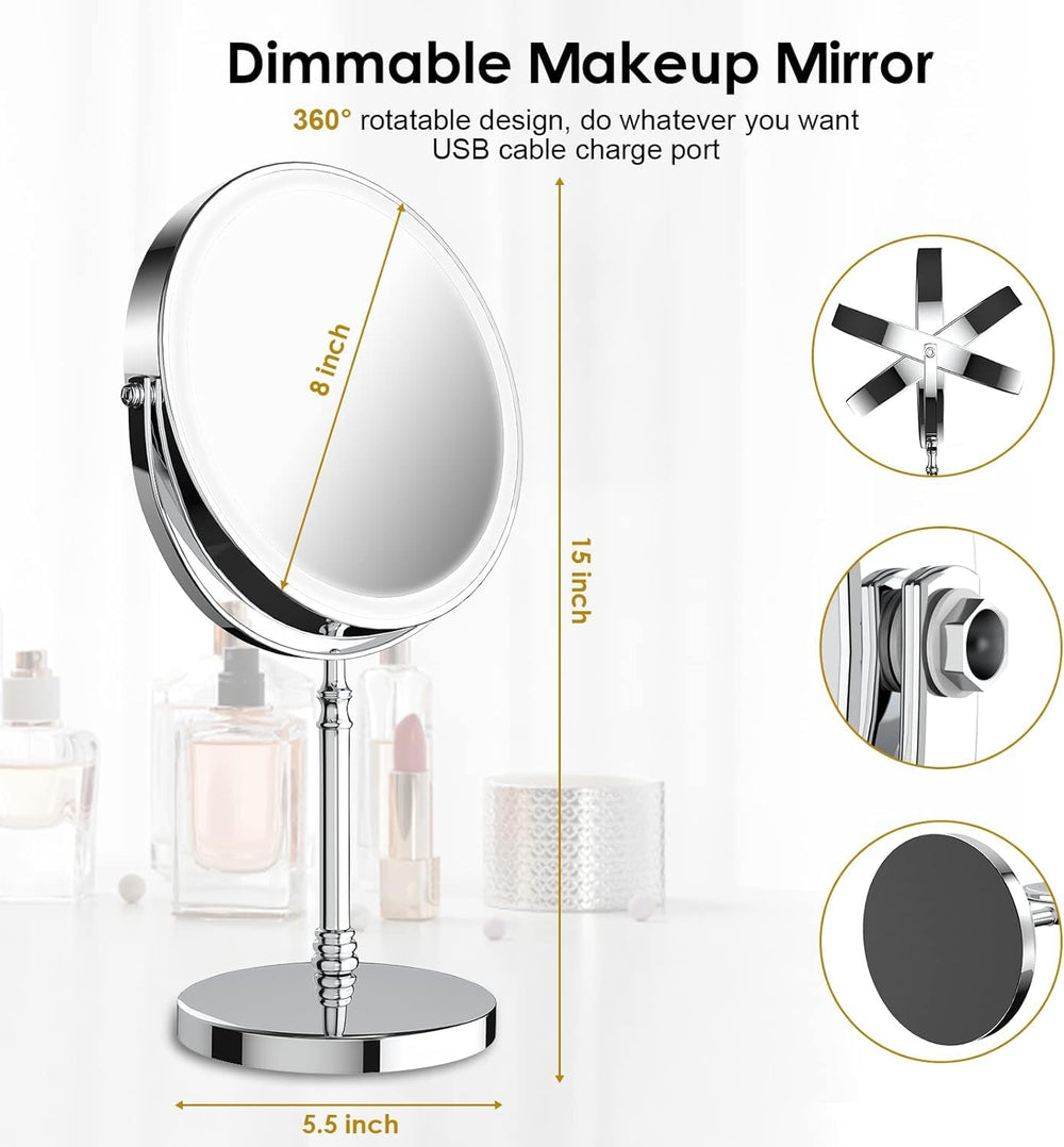 DEIOVWXS Luz de tres tonos para adaptar la iluminación al ambiente de maquillaje.