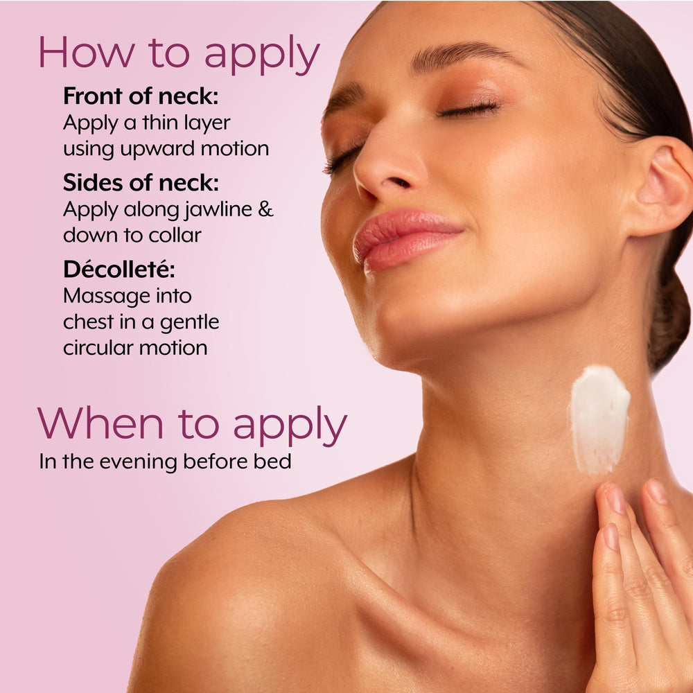 DEKLIDERM aplicación nocturna: ritual de cuidado para cuello.