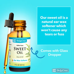 Aceite dulce De La Cruz para orejas con cuentagotas, uso diario suave.