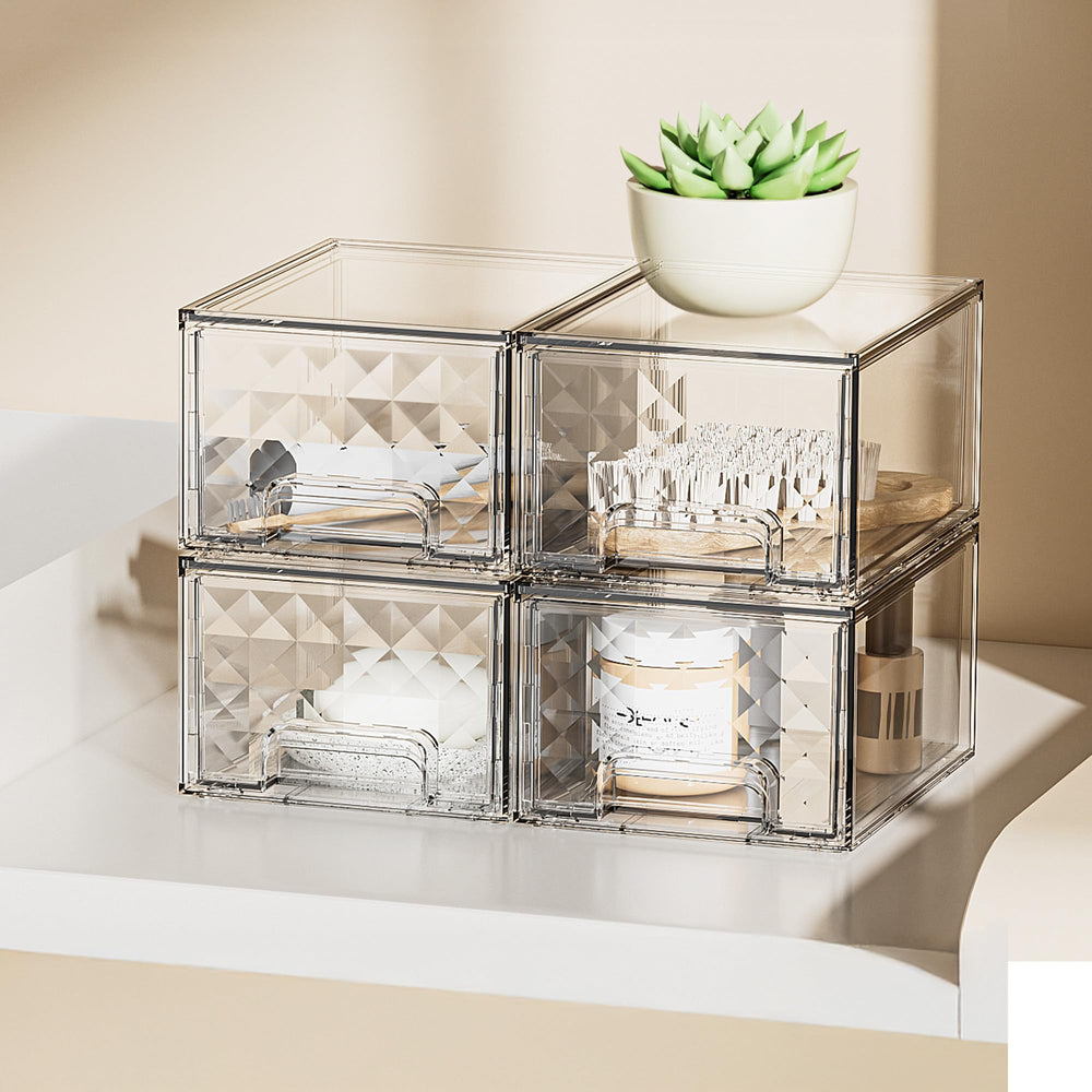 Organizador multiuso Delamu para baño y tocador, mantiene objetos ordenados.