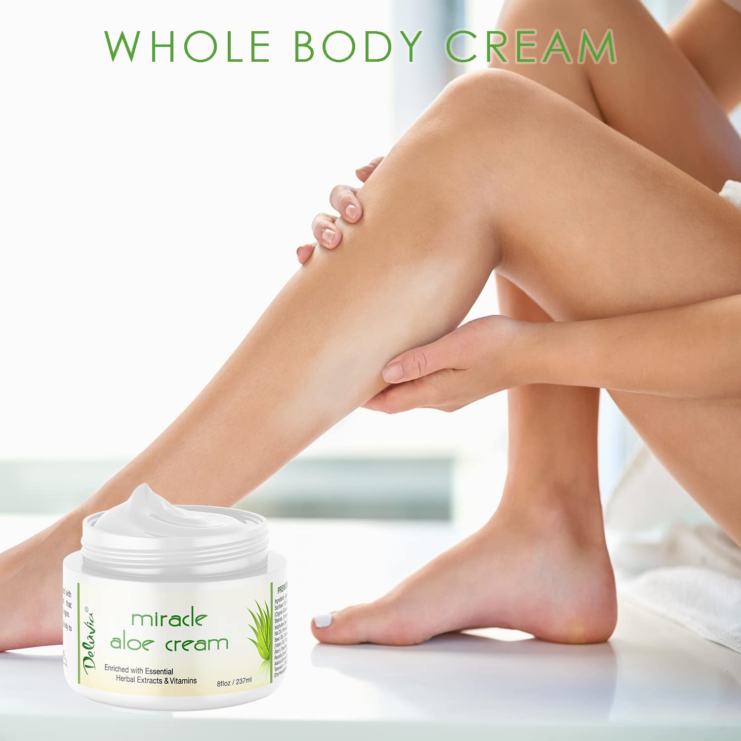 Deluvia Miracle Aloe Cream ingredientes vitamina E y aloe orgánico.