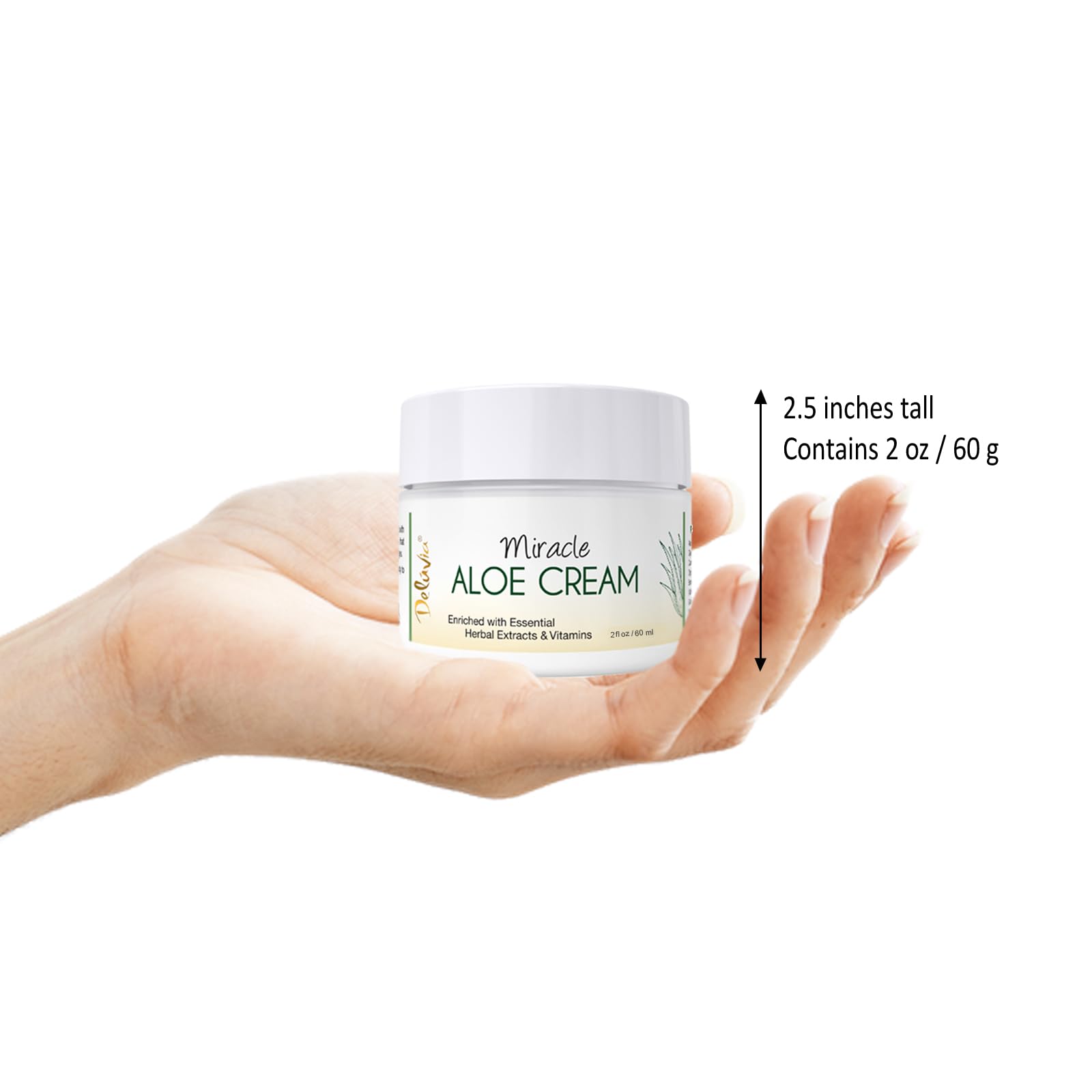 Delúvia Miracle Aloe Cream, aplicación corporal para piel seca y cómoda de usar.