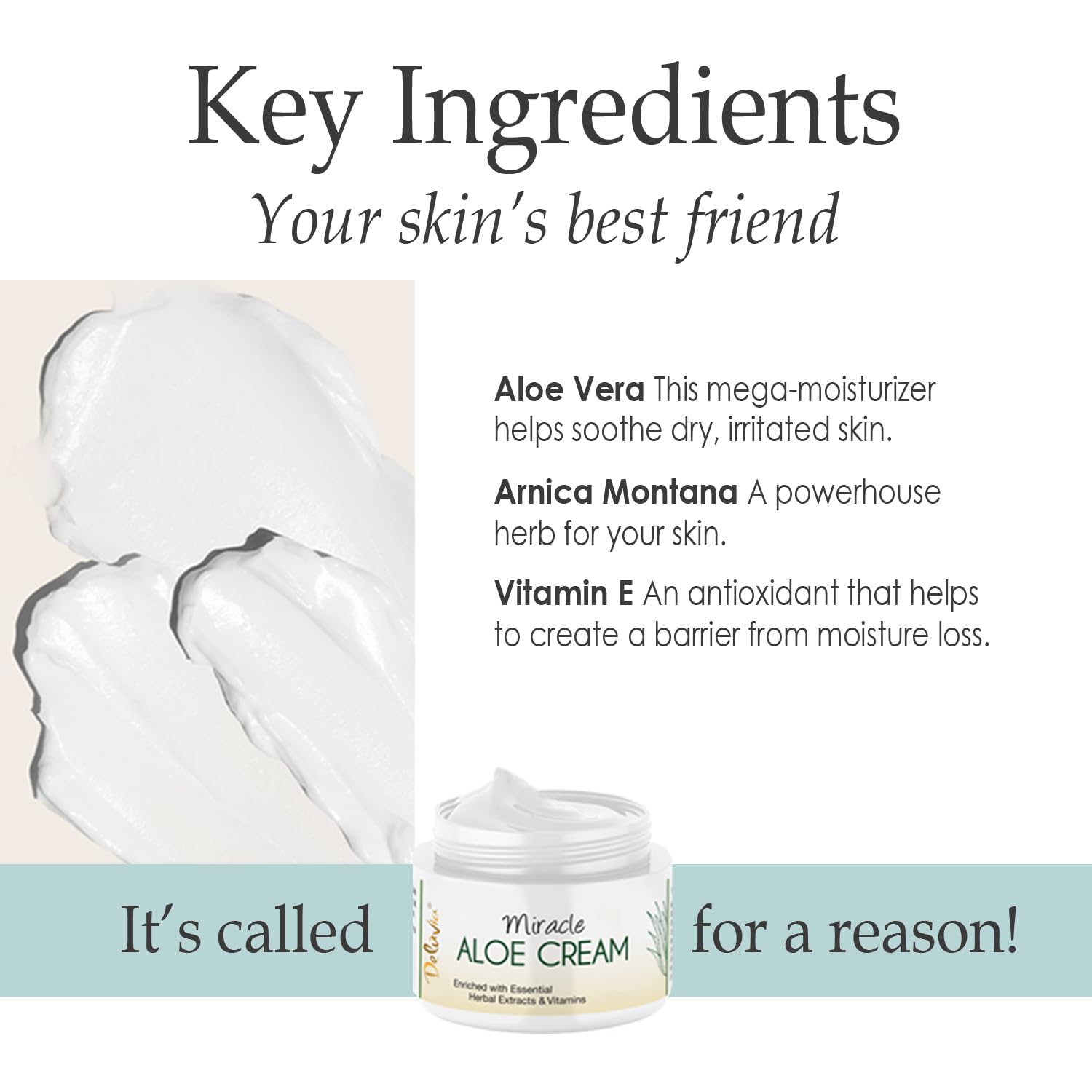 Delúvia Miracle Aloe Cream, uso tras exposición solar para alivio suave de la piel.