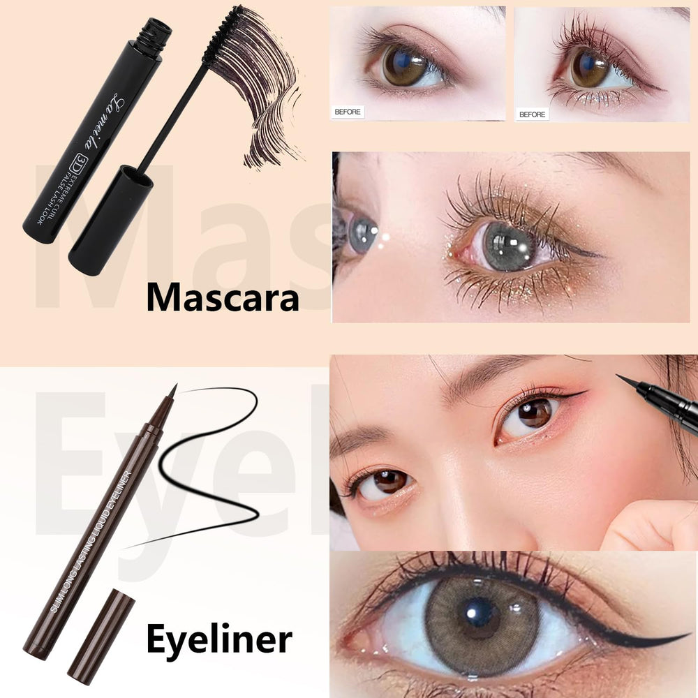 Brochas de maquillaje Delymol 8 piezas en rosa para aplicación suave.