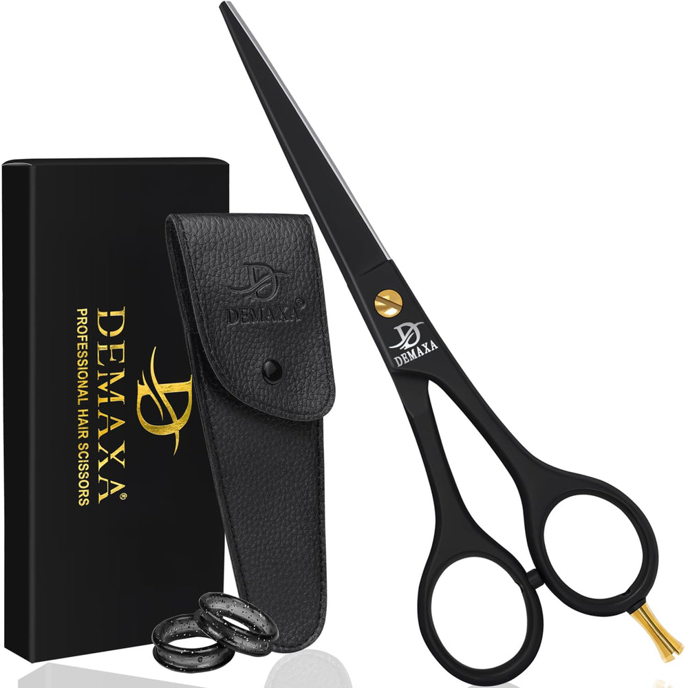 DEMAXA Tijeras profesionales para pelo de 6.5 pulgadas con corte preciso para barbería.