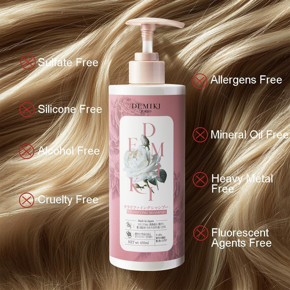 DEMIKI tratamiento anti caspa con aroma a rosas.