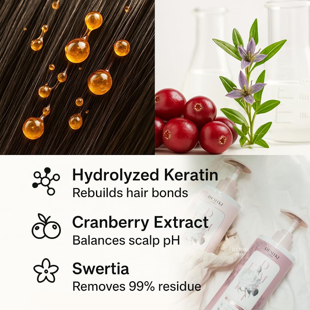 DEMIKI champú y acondicionador clarificante para cabello graso, limpieza profunda.