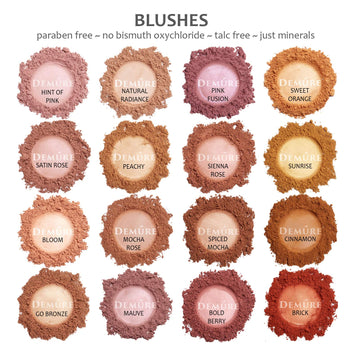 DEMÚRE Mineral Blush: hecho-en-eeuu, no probado en animales