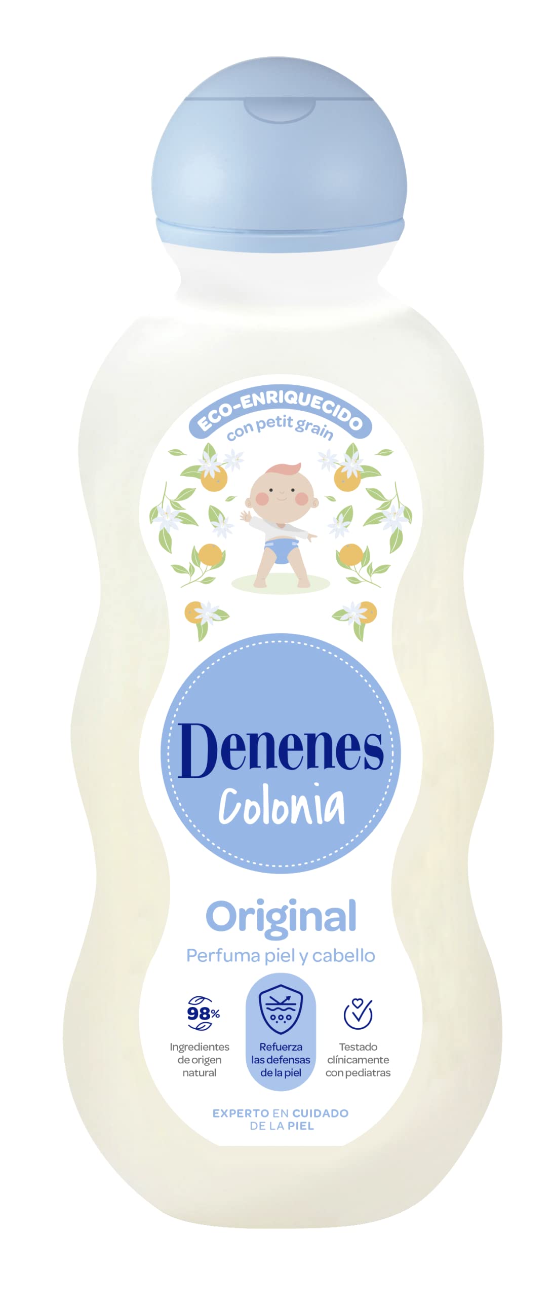 Denenes Baby Cologne en botella 600ml para frescura suave del bebé