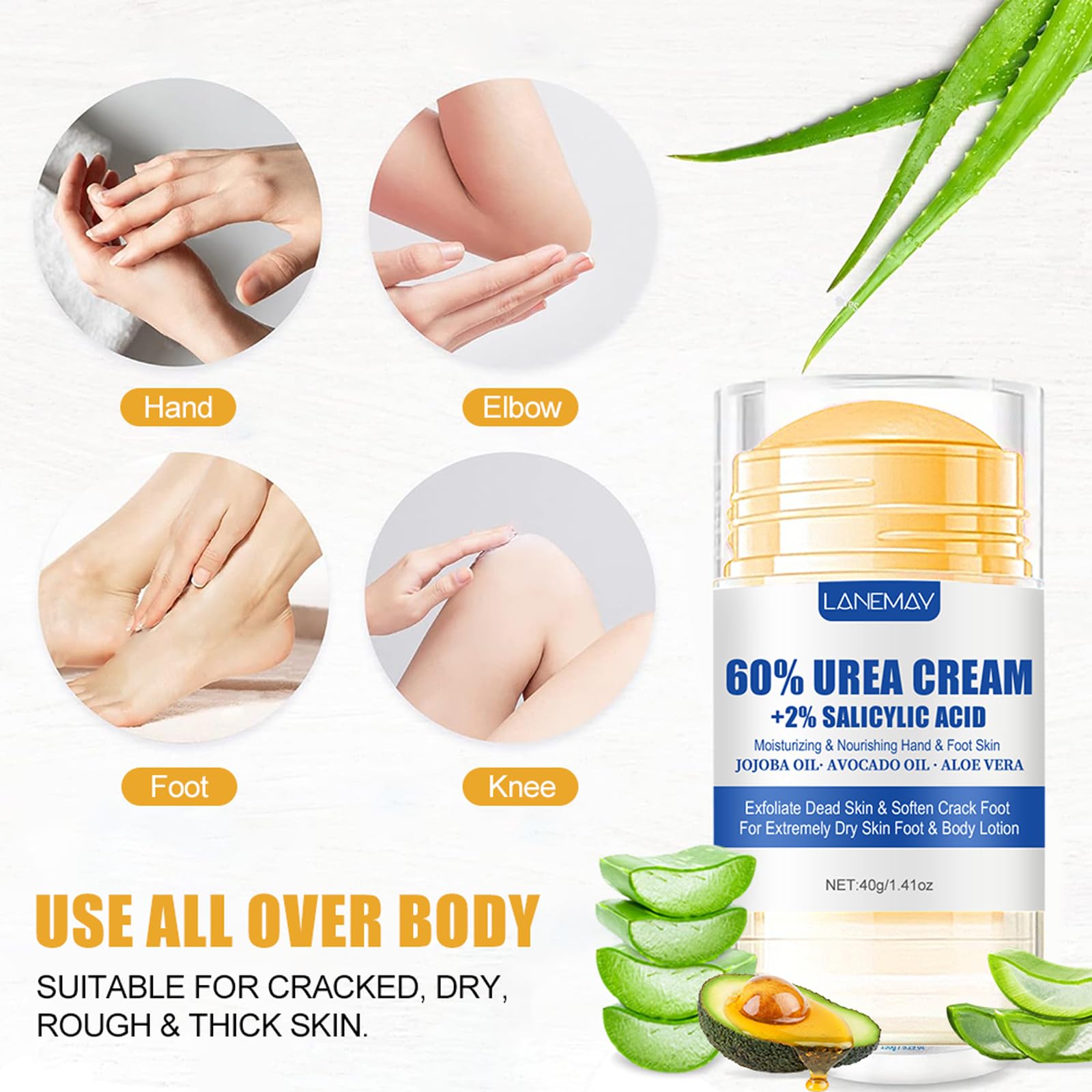 DENESTUP crema urea 60% para manos, piel suave y nutrida.