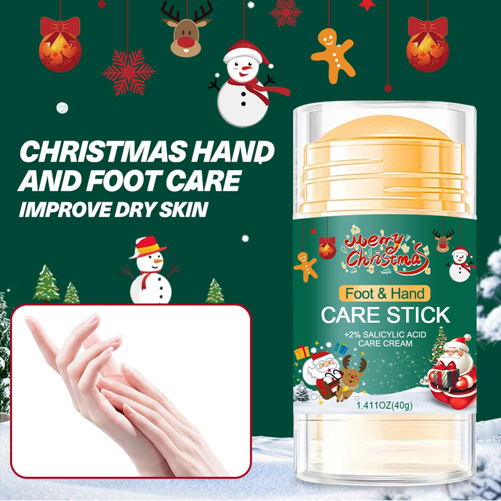 DENESTUP Crema Urea 60% regalo navideño, set doble de cuidado