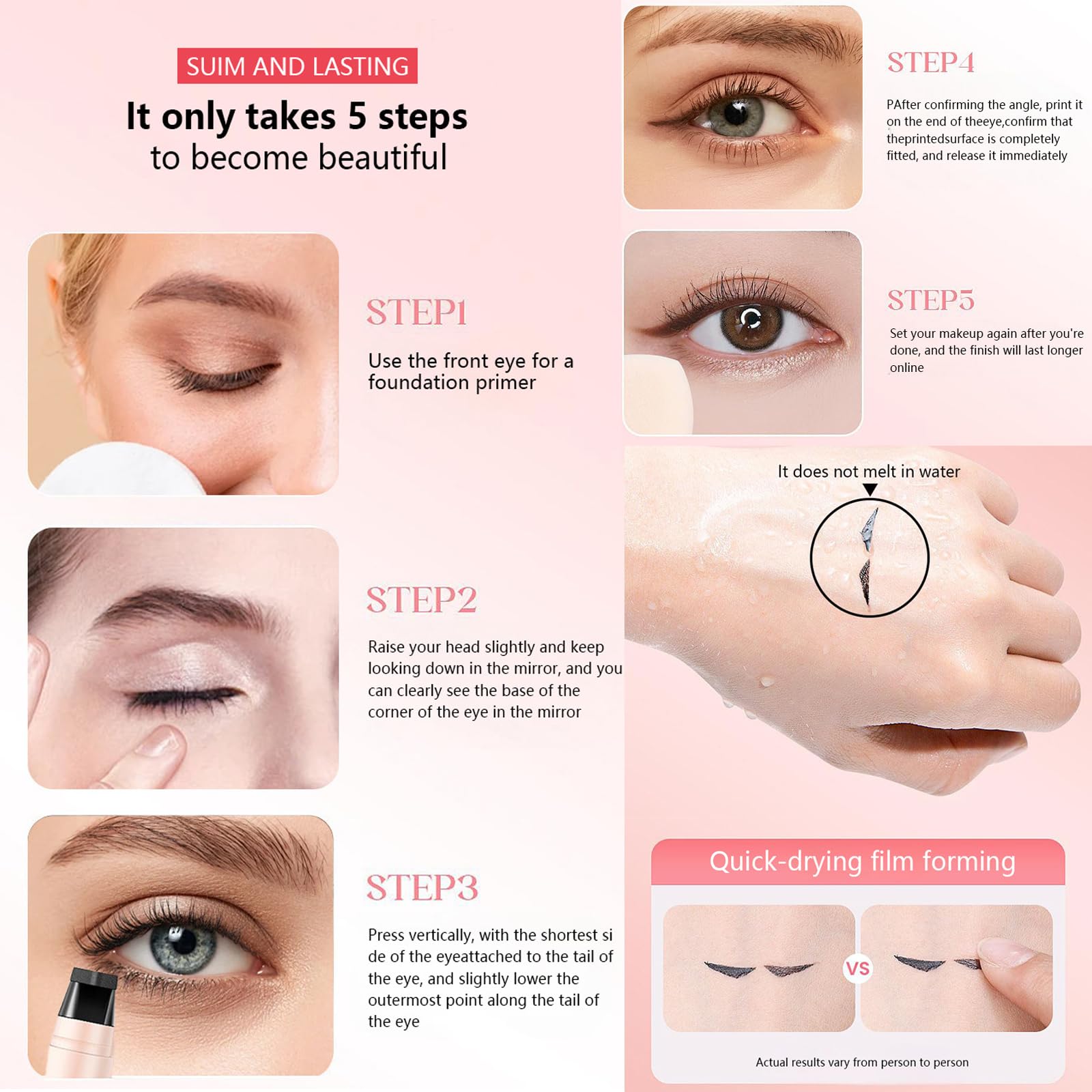 DENESTUP delineador para ojos con pliegues facilita el wing correcto