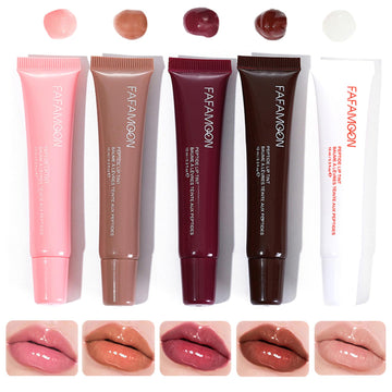 DENESTUP Lip Jam gloss bottle open showing rich nude shine for daily glam