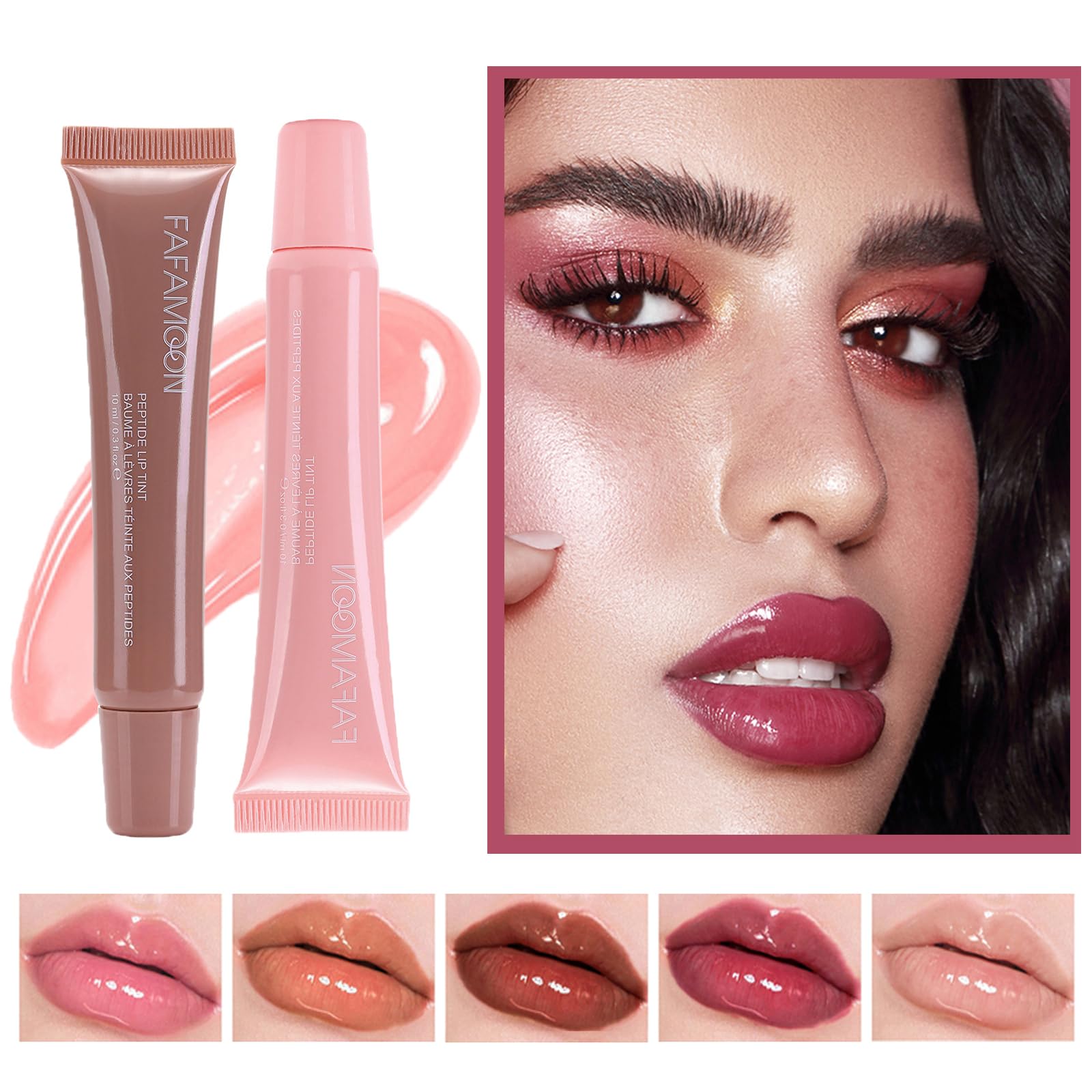 DENESTUP Lip Jam nude color swatches on skin show versatile shades