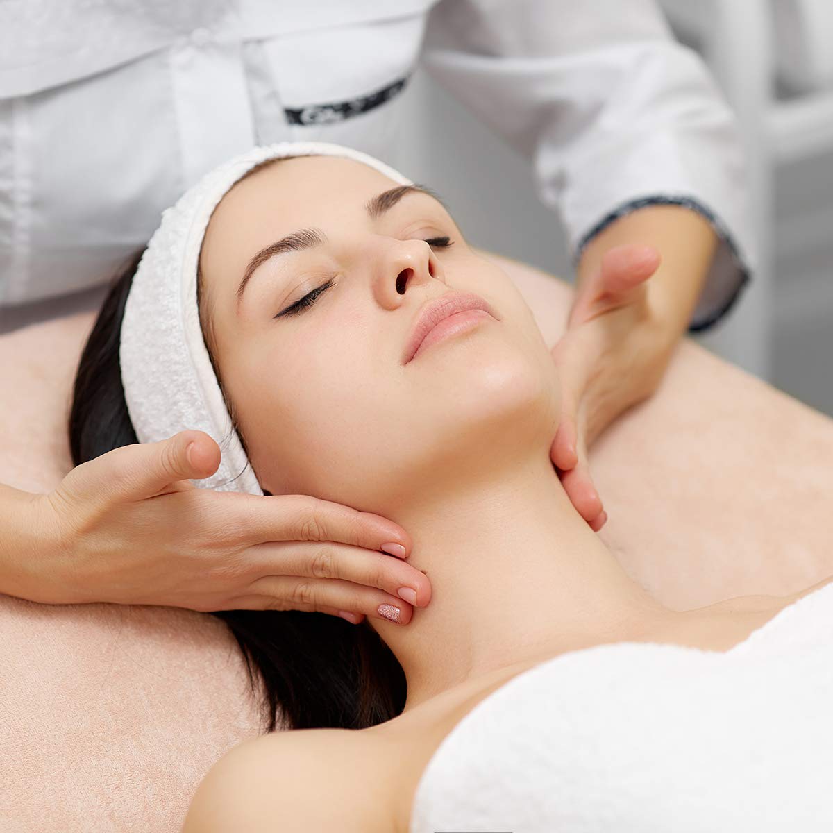 Denfany diadema elástica para lavado facial, suave y reutilizable para rutina diaria