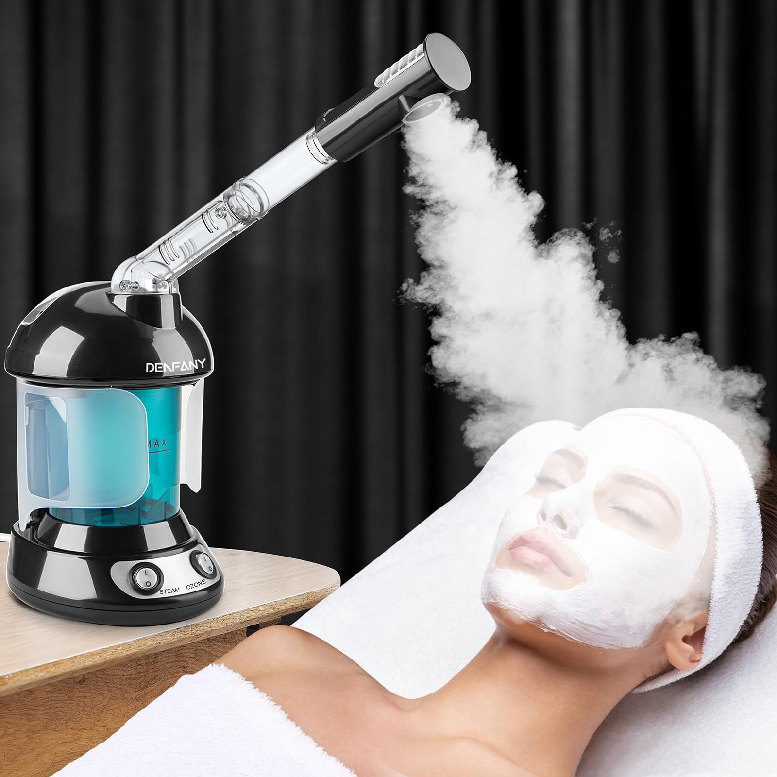 Denfany vaporizador facial de diseño moderno negro para hogar
