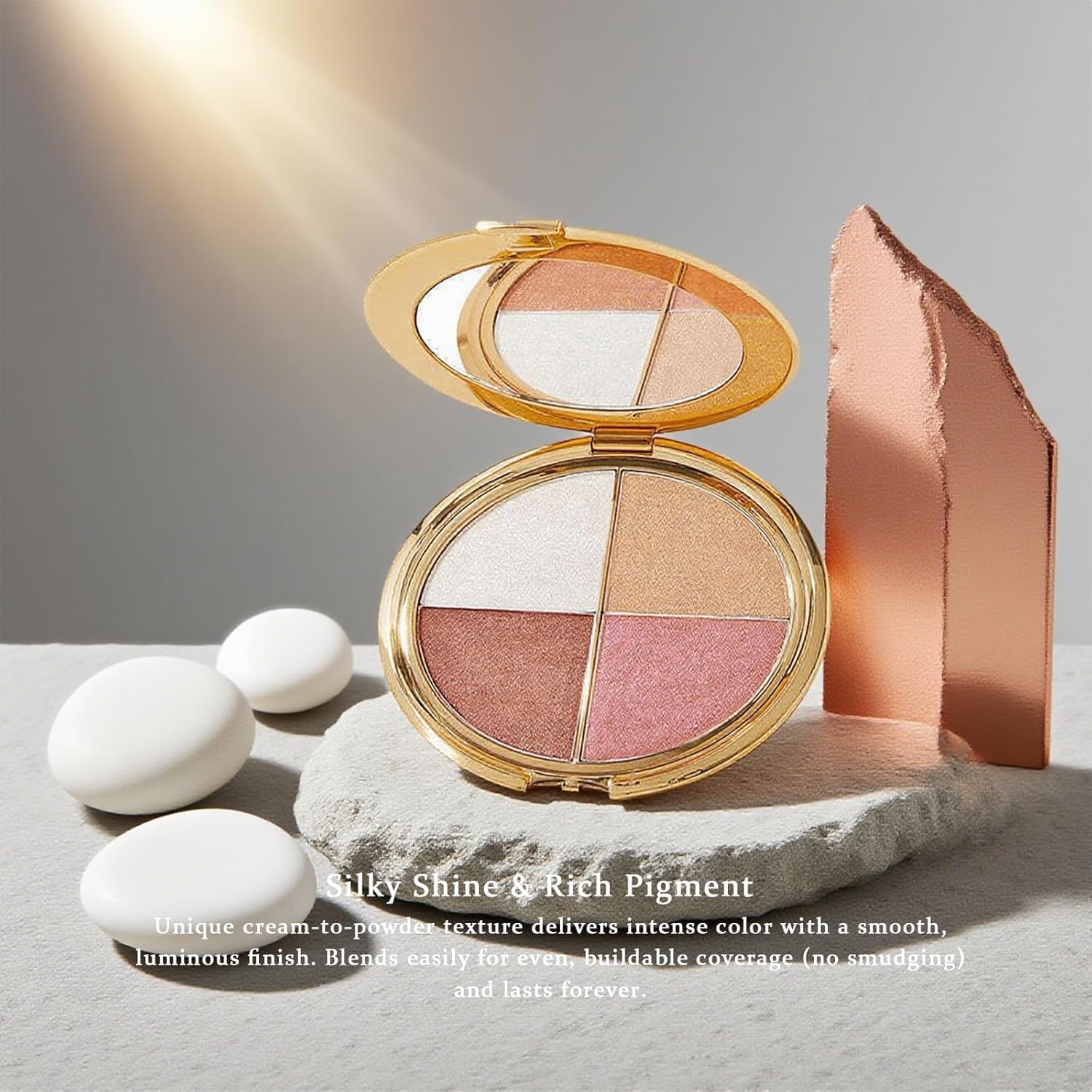 Iluminador Denir Bonee para mejillas, brillo sutil que realza rasgos