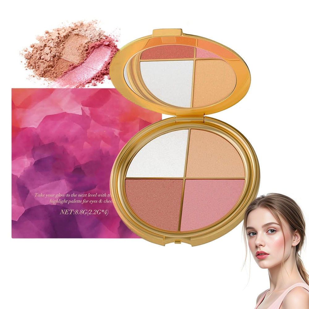 Paleta Denir Bonee para ojos y mejillas, primera aplicación suave para acabado luminoso