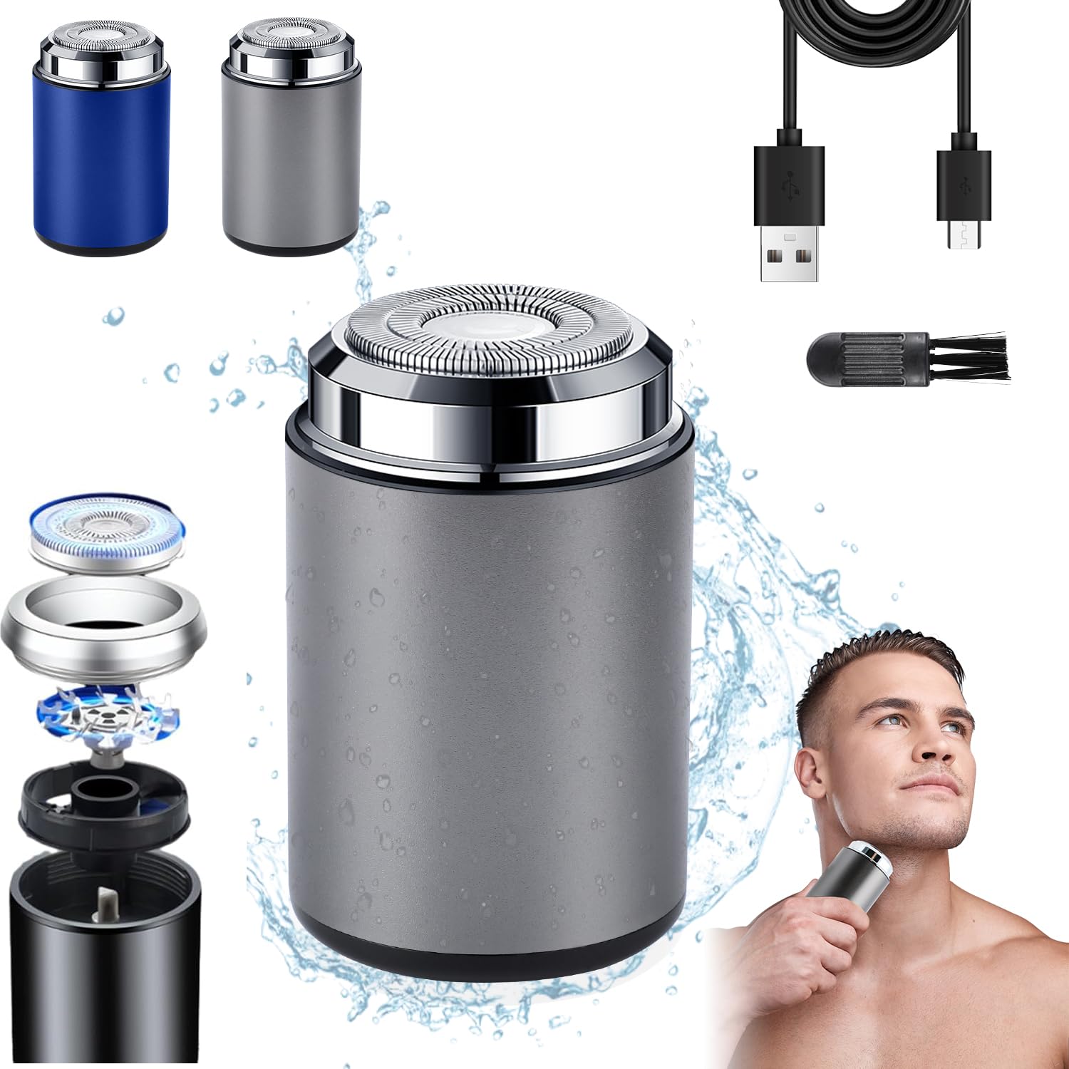 Denir Bonee mini-afeitadora portátil en la mano para retoques rápidos.