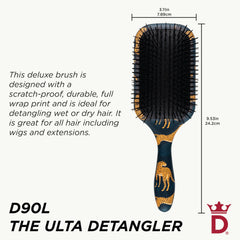 Denman cepillo para pelucas y extensiones, fibras delicadas con puntas de nailón suaves.