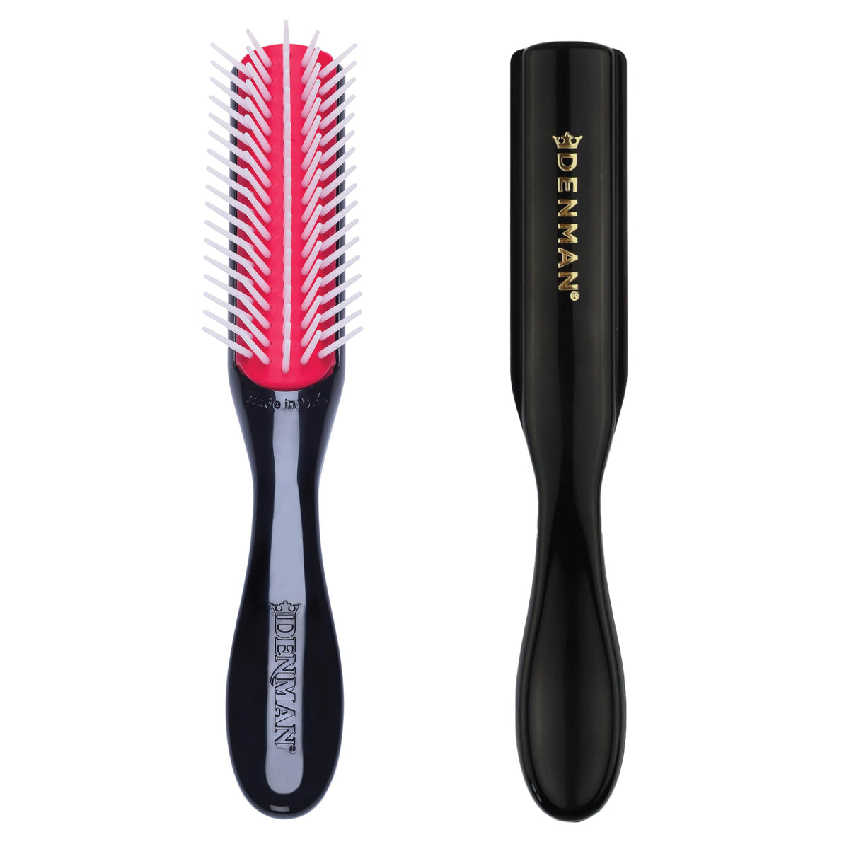Denman D14 negro con puntas redondas para definir rizos.