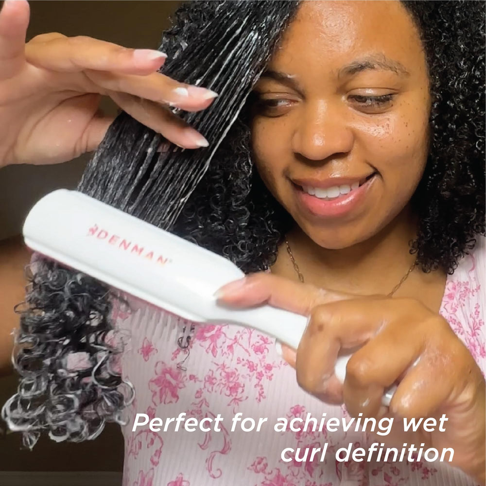 Denman D3 uso versátil en rizos y cabello liso.