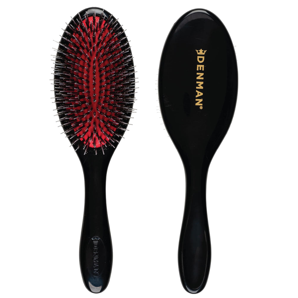 Denman D81M, cepillo con cerdas naturales para desenredar suavemente y dar brillo.