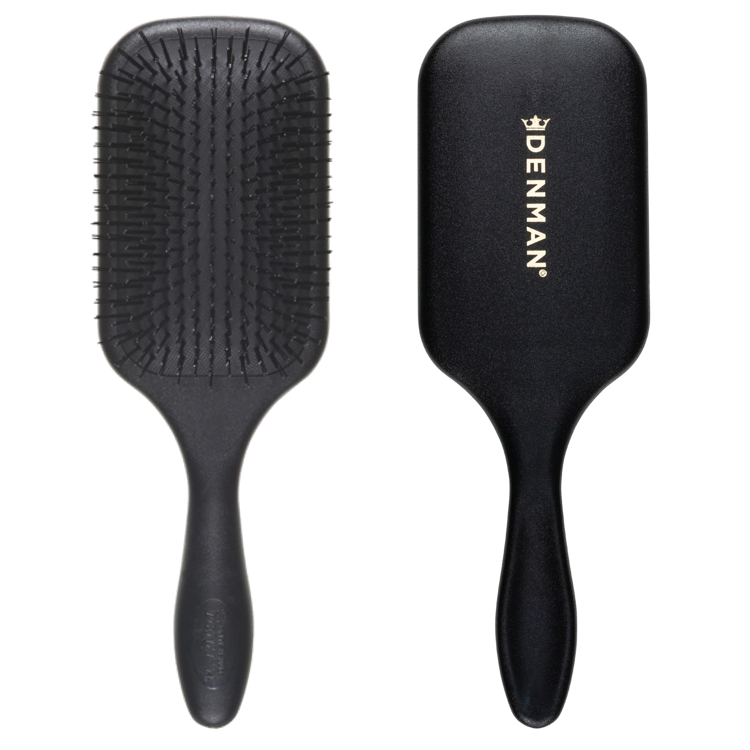 Denman cepillo desenredante Ultra negro para cabello rizado desenreda sin tirar