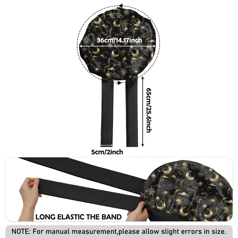 Deokke bonete satin dormir con diseños brillantes para iluminar tu rutina nocturna.