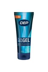 Dep Gel de Fijación Flexible, botella, control suave y cabello hidratado.