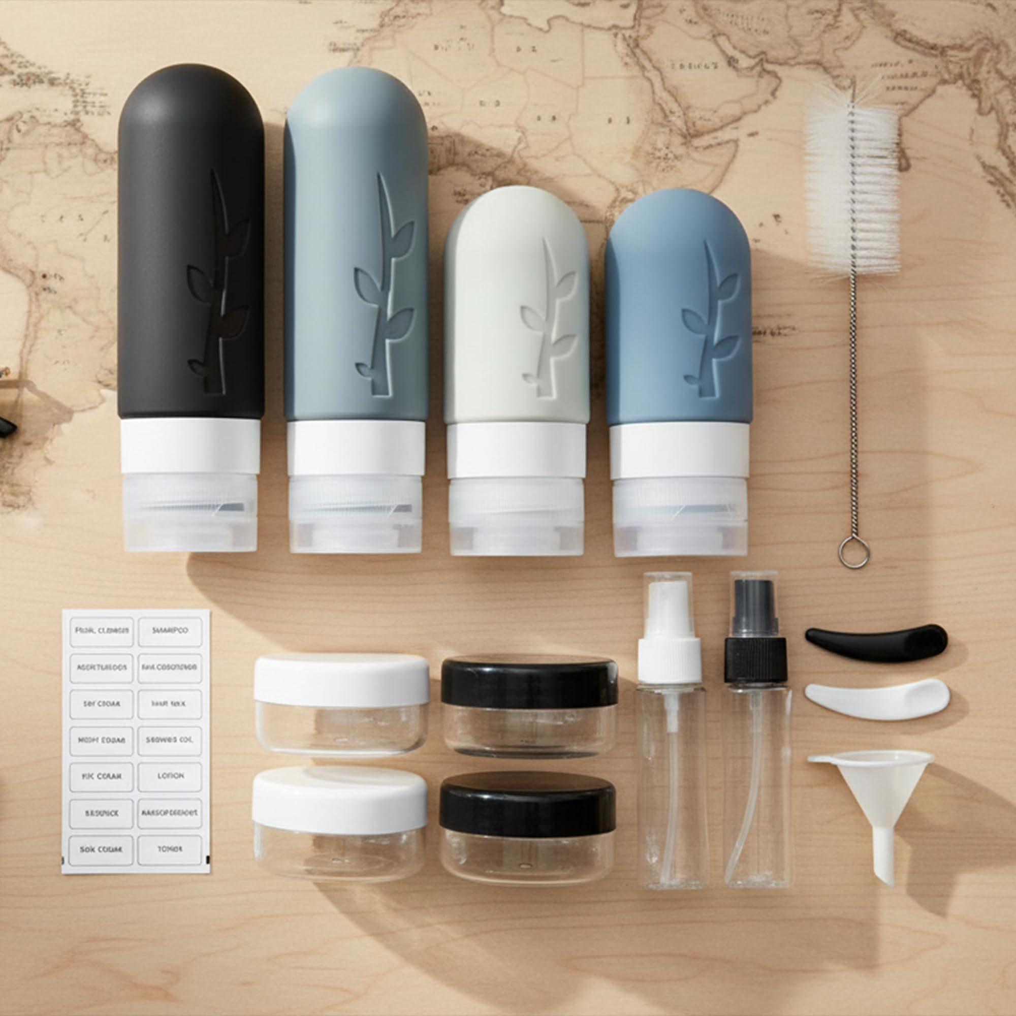 DEPOZA botellas silicona aprobadas TSA para líquidos en cabina.