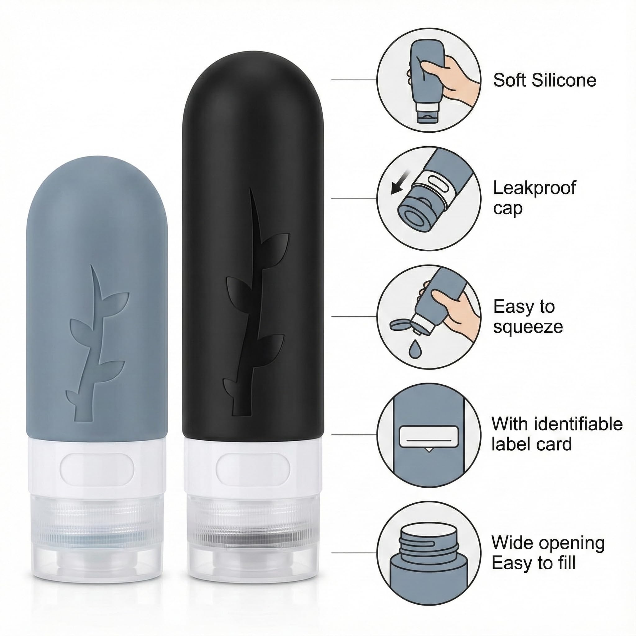 DEPOZA kit accesorios de viaje para cosméticos y cuidado personal.