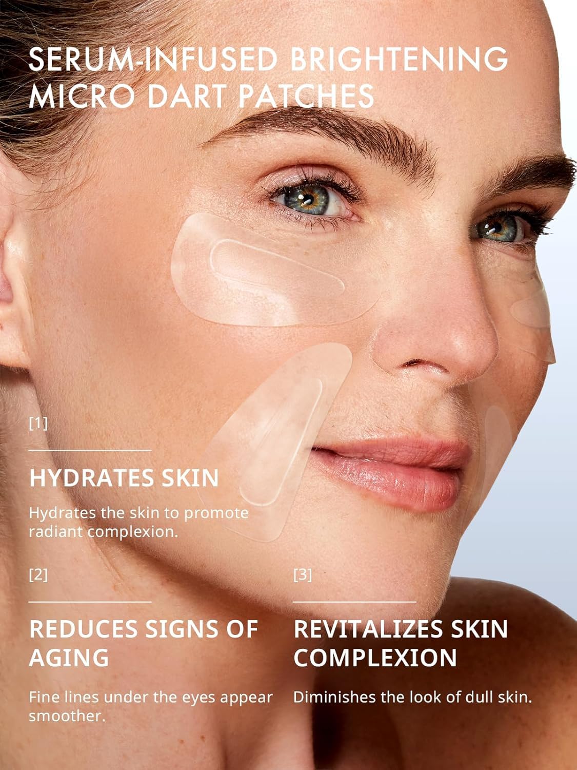 Depology Deepcare+ parches de micro-dardo: aplicación precisa en el contorno de ojos.