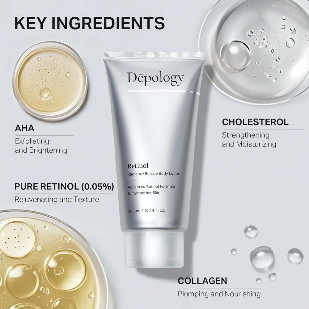 depology lotion retinol texture-lisse — peau plus homogène et satinée.