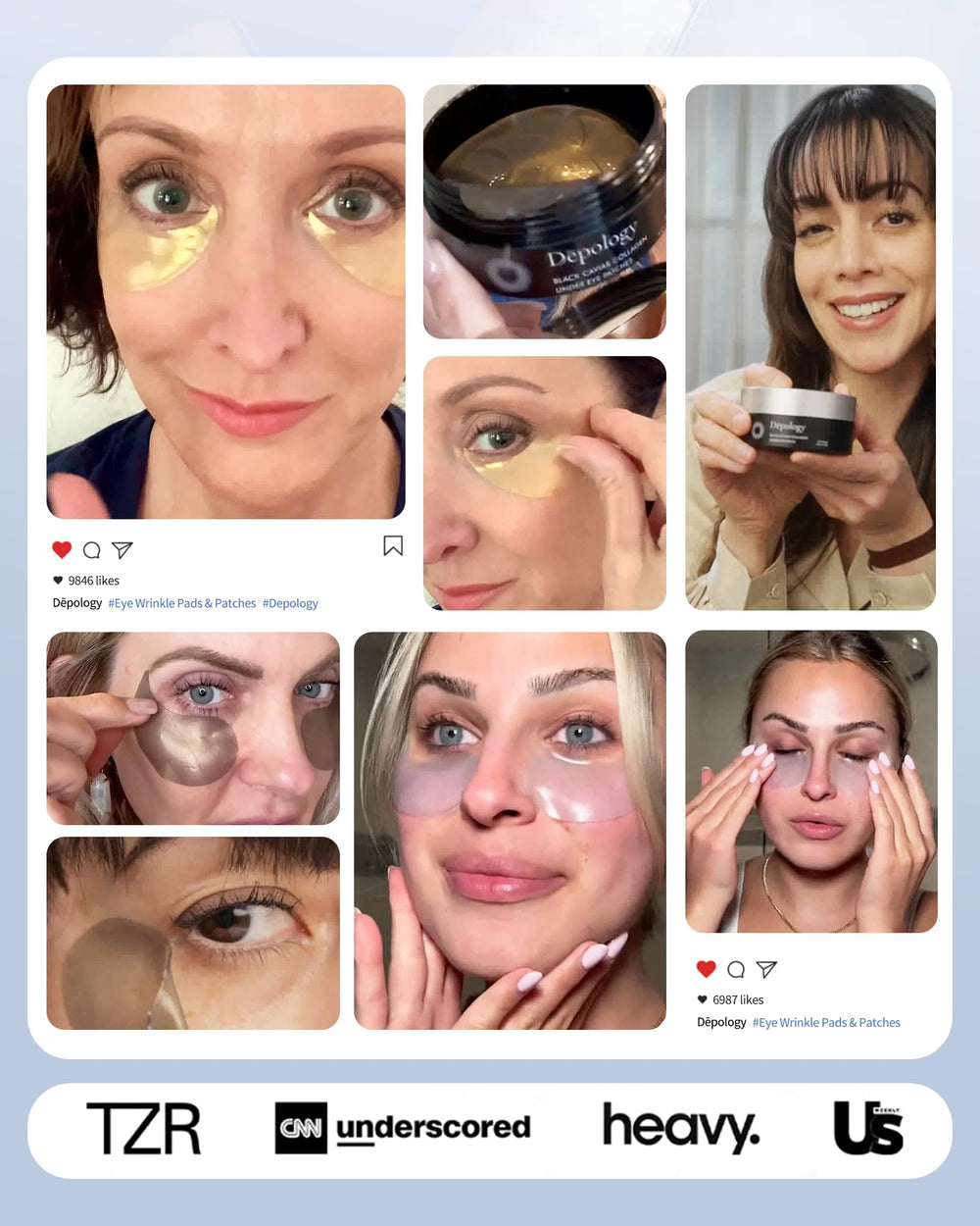 Depology parches ojos extractos botánicos revitalizan el contorno para aspecto más descansado.