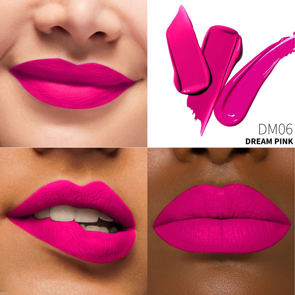 Depuplum DM06 Dream Pink application closeup for precise lips lines.
