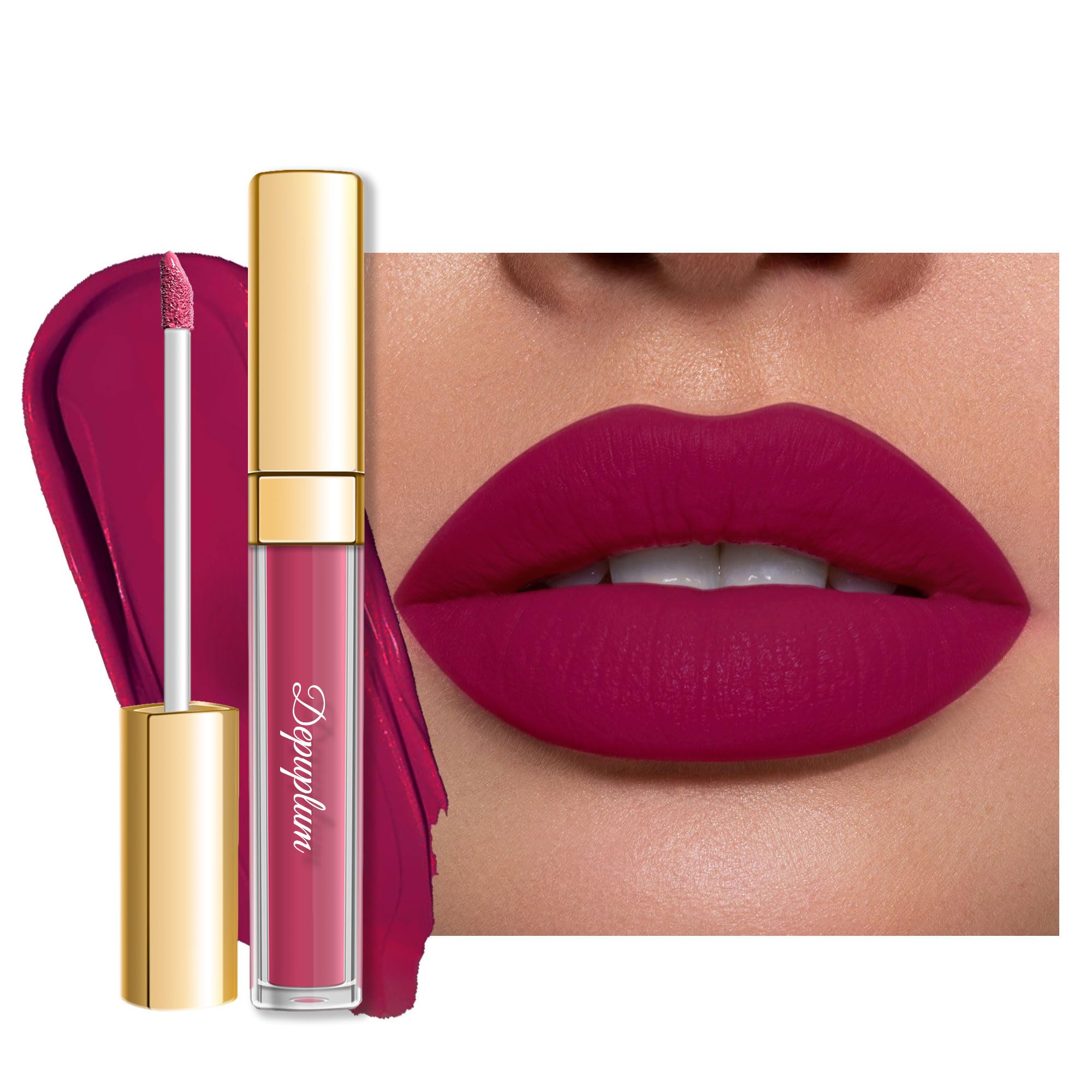 Depuplum DM07 Magenta Love lipstick in magenta shade with lasting matte finish.