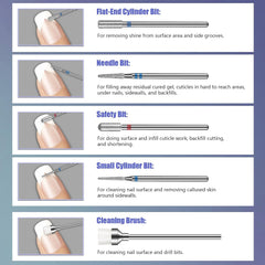 Depvko bit cono cerámico cónico grano mediano para sellar cutículas y rellenos