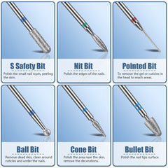 Depvko brocas carburo tungsteno 3-32 pulgadas, precisión y durabilidad en uñas