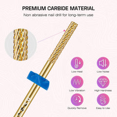 Depvko: juego de dos brocas para cutículas y uñas, preparación detallada.