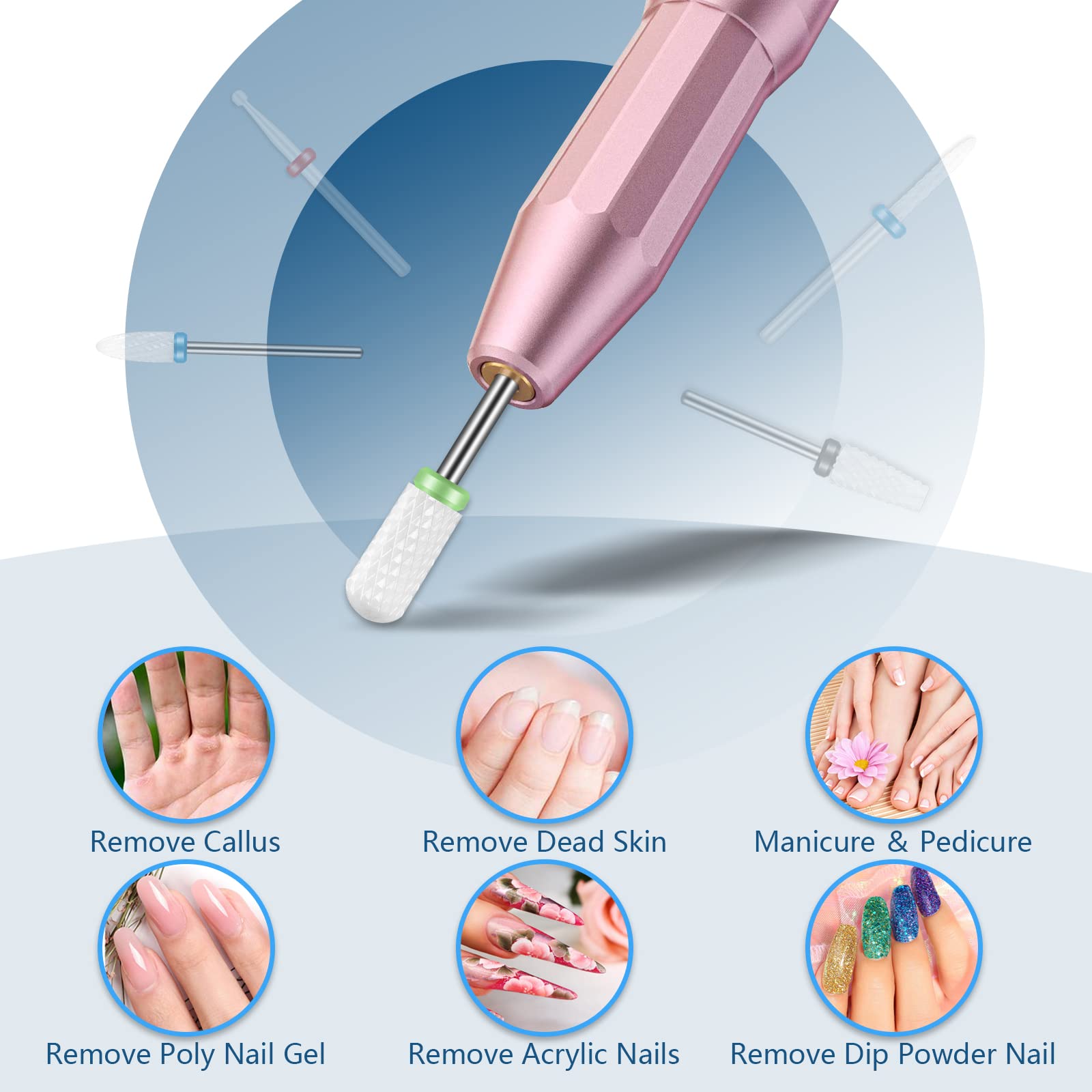 Depvko uso profesional en salón de belleza para manicura y pedicura.