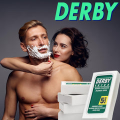 Derby Extra: detalle de hoja de acero inoxidable para durabilidad.