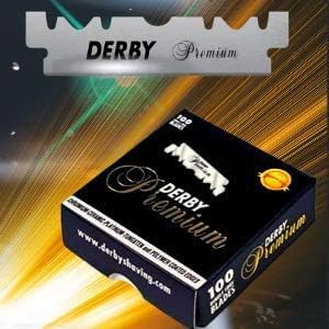 Derby Premium ofrece durabilidad alta para navaja recta y cortes limpios.