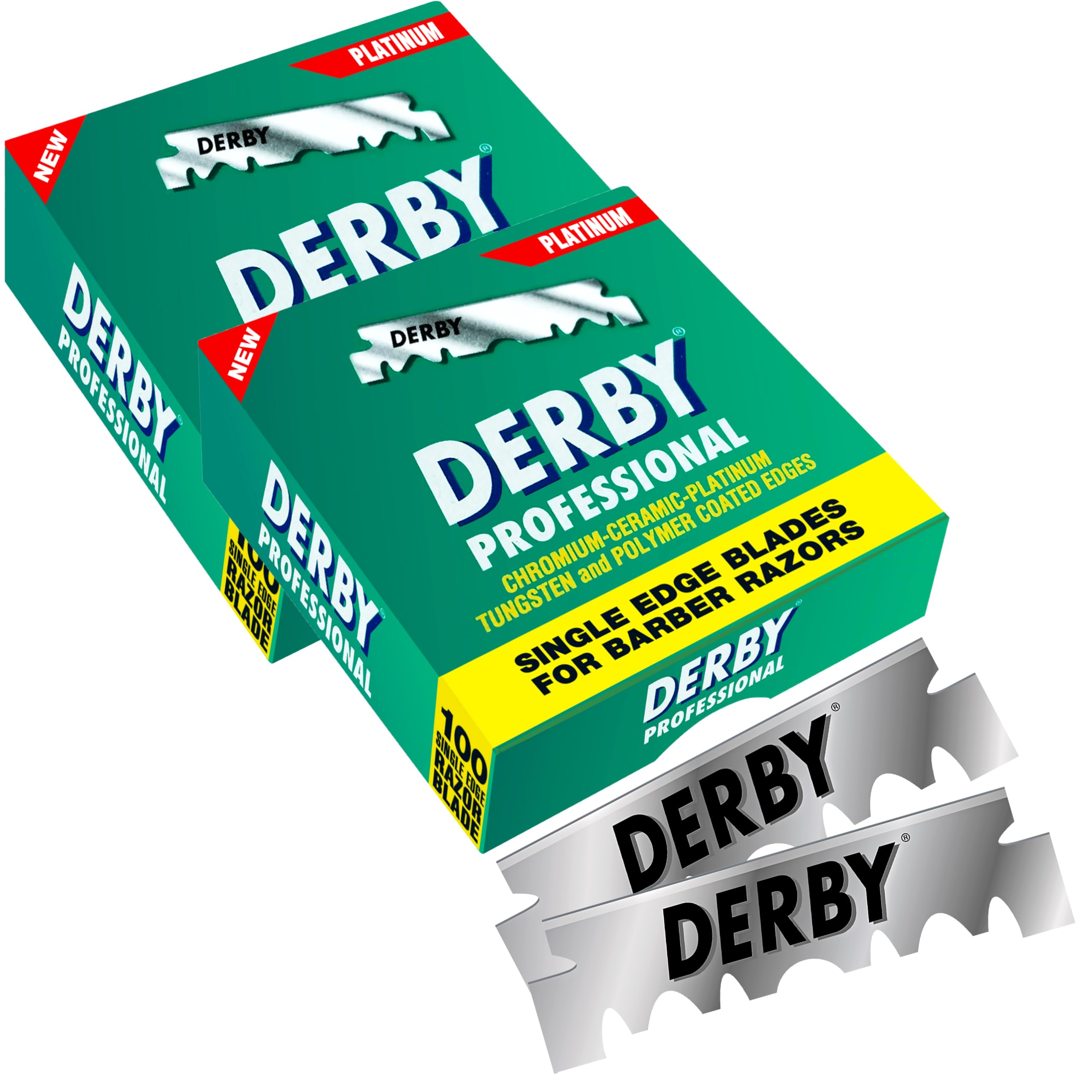 Empaque Derby Profesional para navaja recta, diseño profesional.