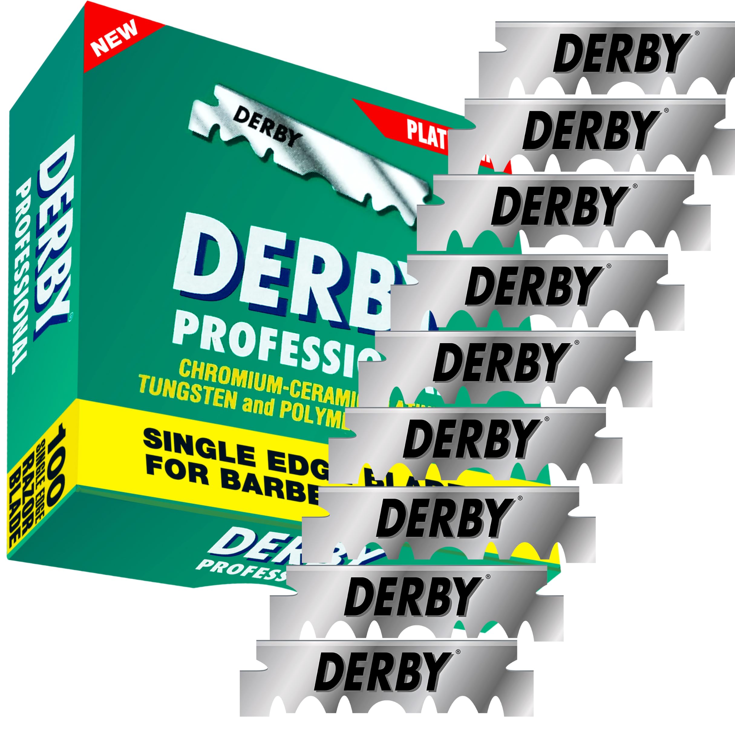 Derby Profesional en blister para recambio higiénico en navaja recta.