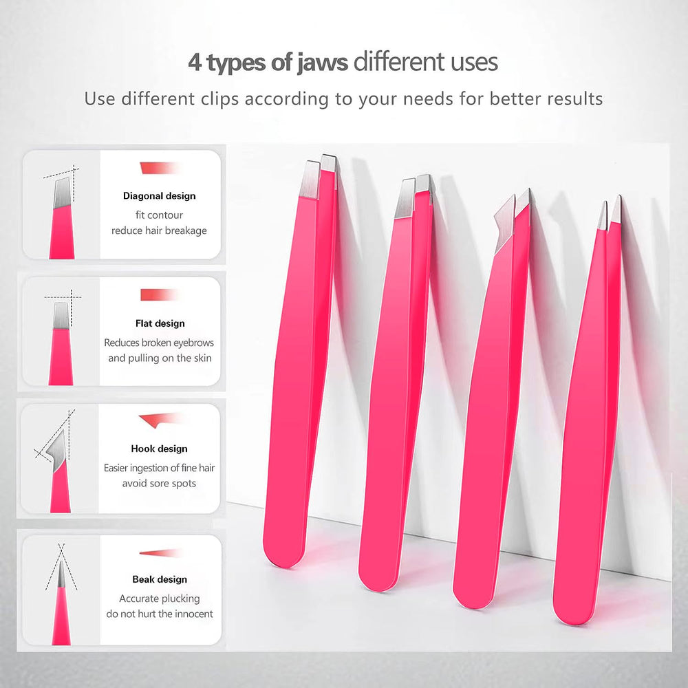 Derlaier pinzas diseño ergonómico en rosa para uso diario cómodo